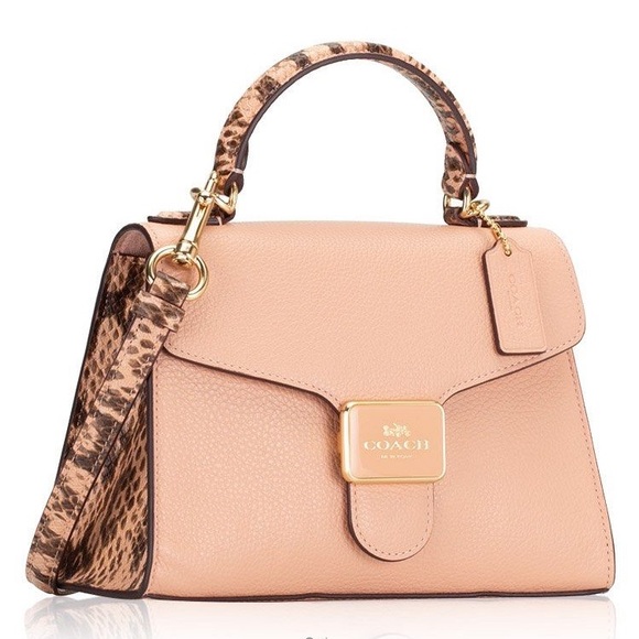 NWT COACH PEPPER SNAKE EMBOSSED SATCHEL - Picture 2 of 16